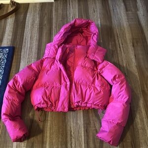 Lululemon super cropped wonder puff pink 4